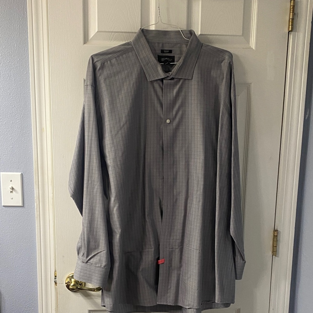 Kenneth Cole Men's Charcoal Plaid Dress Shirt